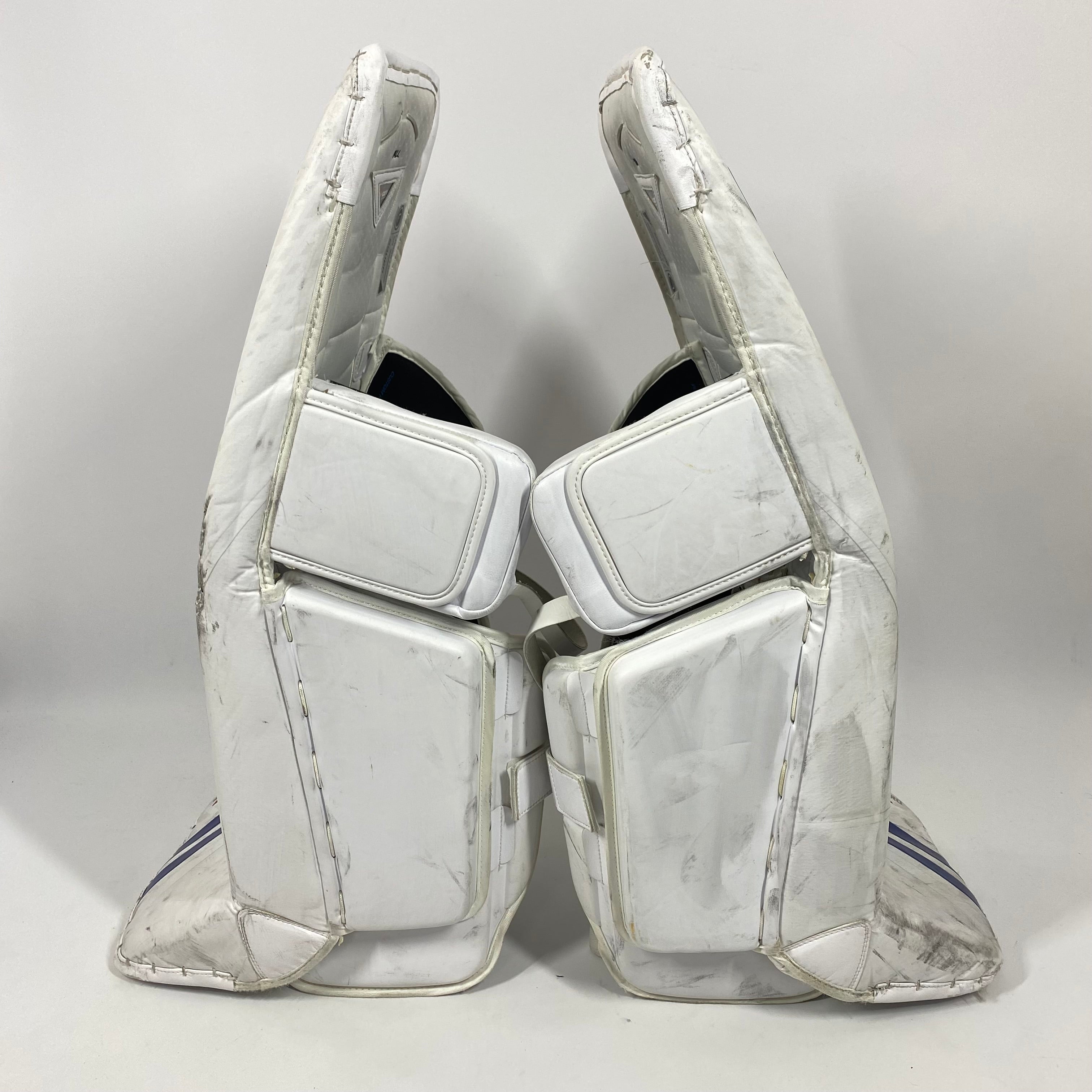 Bauer Vapor 2X Pro - Jambières de gardien de but Pro d'occasion (rouge/blanc/bleu)